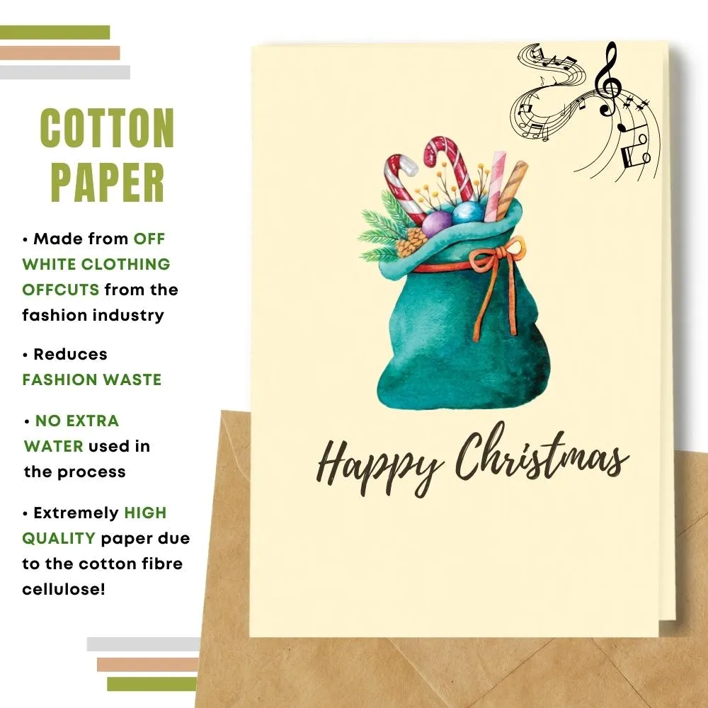 Eco Friendly Christmas Card, Gift Sack