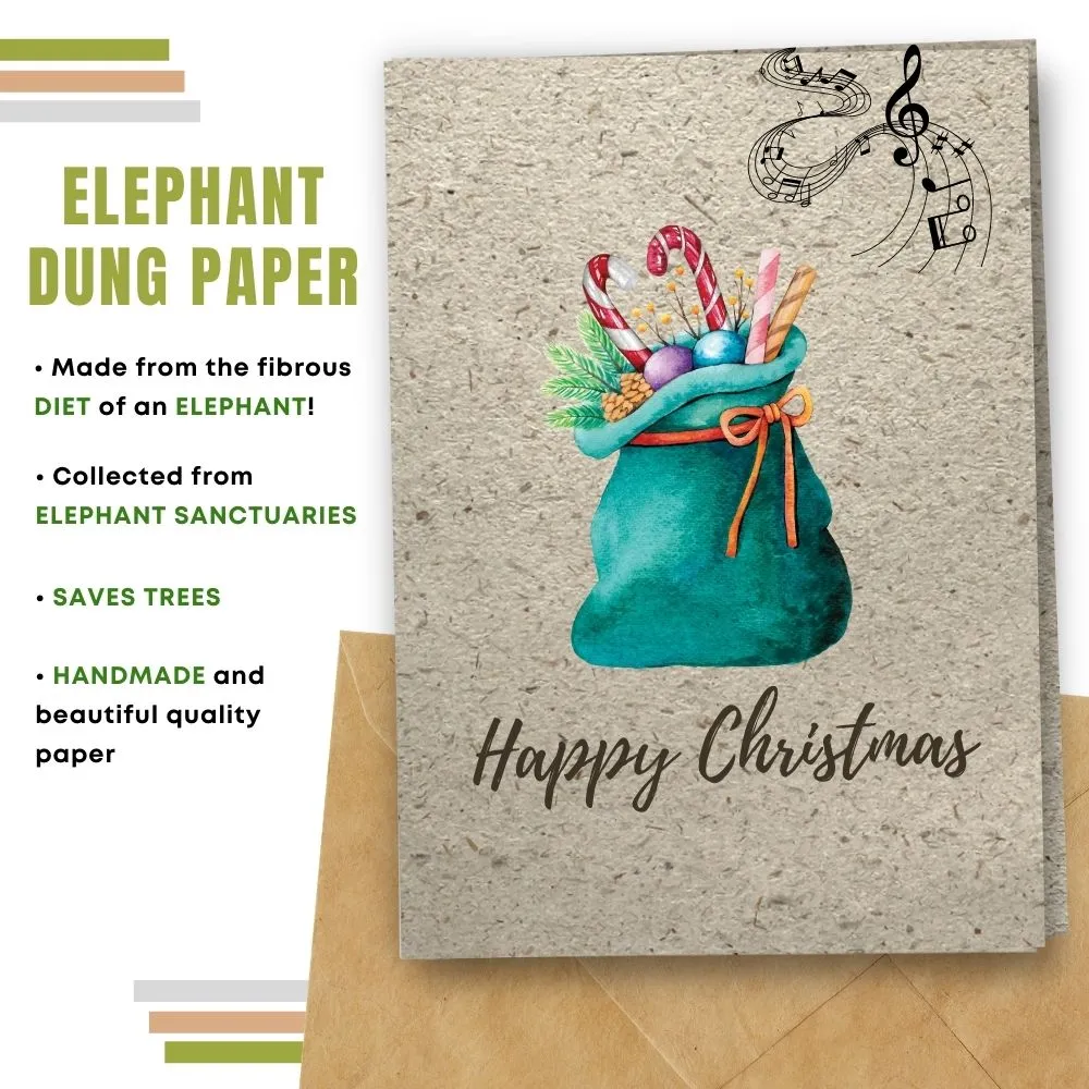 Eco Friendly Christmas Card, Gift Sack