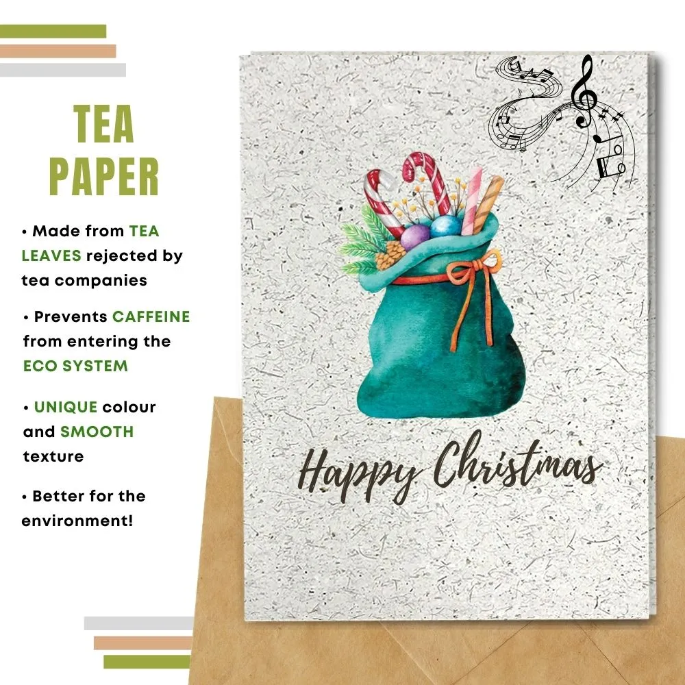 Eco Friendly Christmas Card, Gift Sack