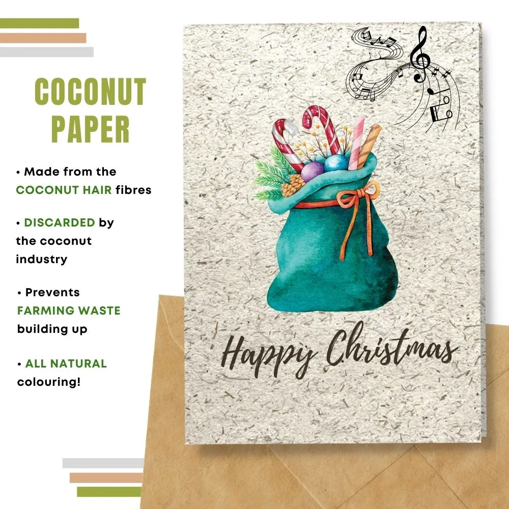 Eco Friendly Christmas Card, Gift Sack