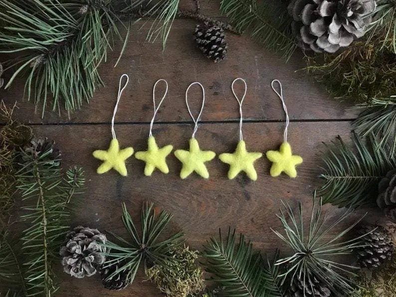 Eco-Friendly Felted Wool Star Ornament