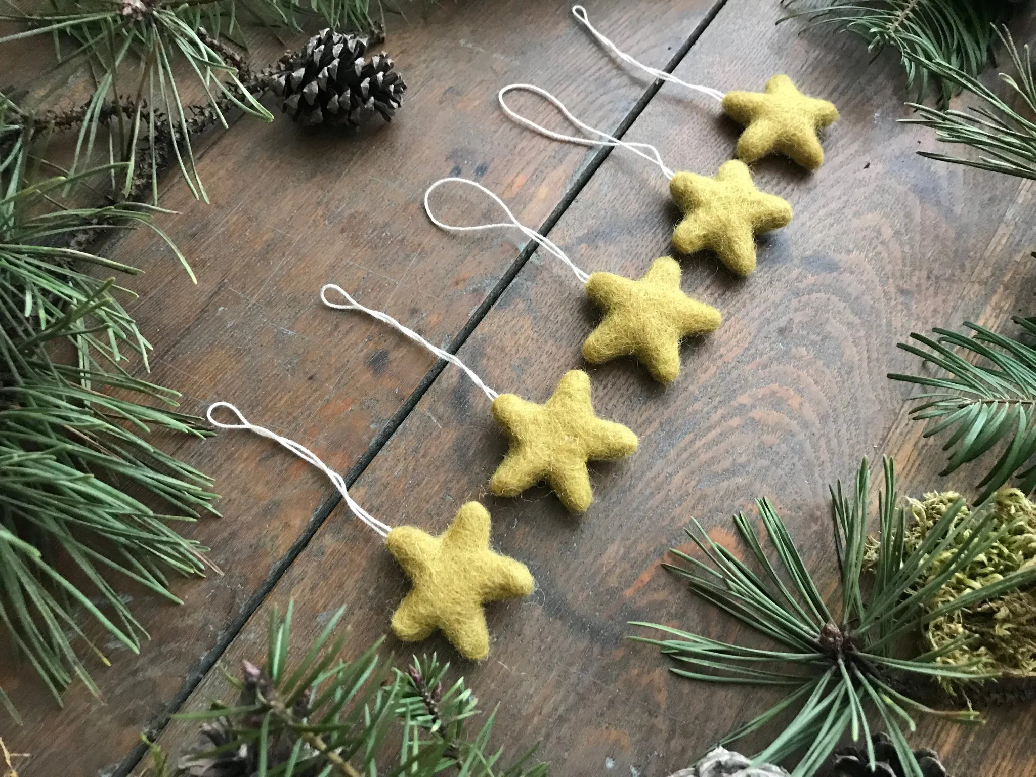 Eco-Friendly Felted Wool Star Ornament