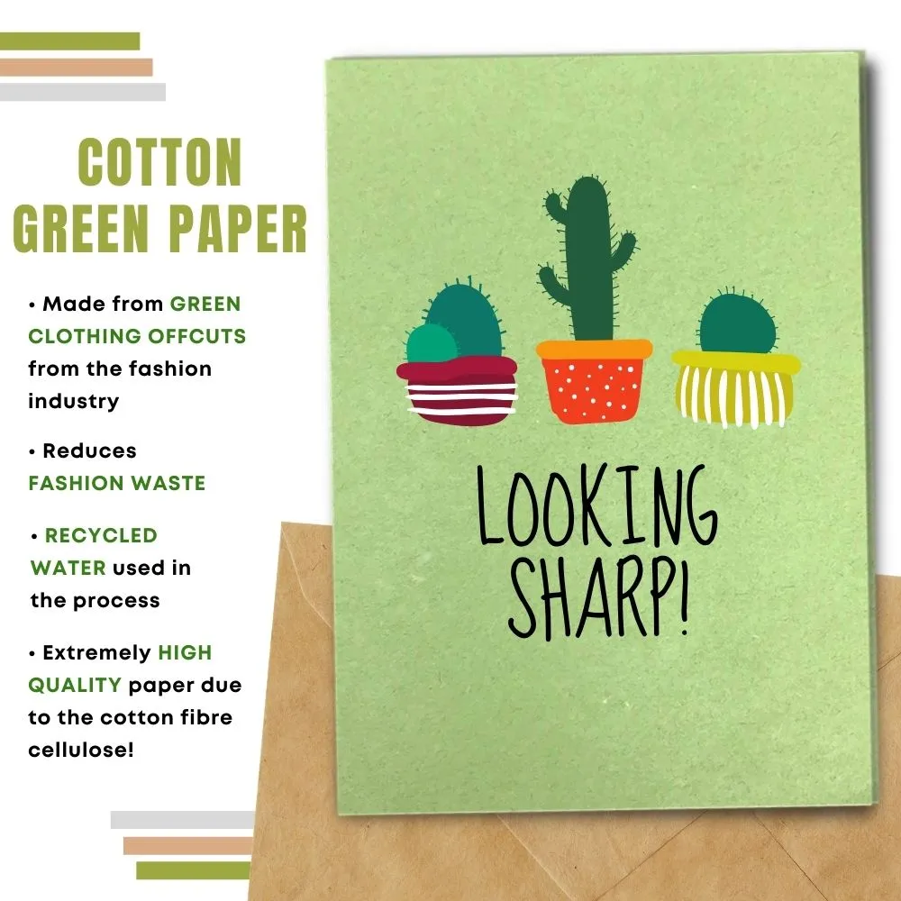 Eco Friendly Greeting Card, Looking sharp