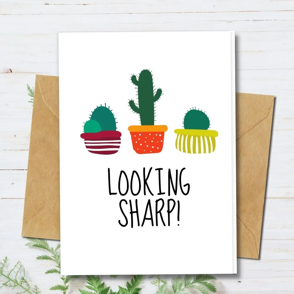Eco Friendly Greeting Card, Looking sharp