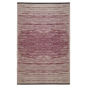 Eco Friendly Outdoor Rug - Abstract - Red & White