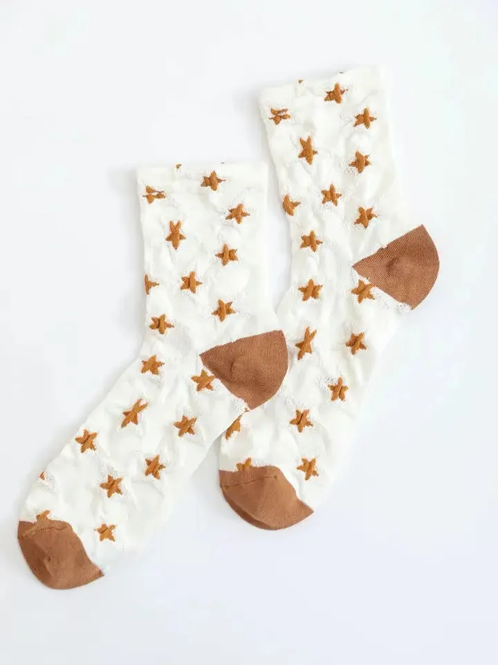 Eco-Friendly Star Design Organic Socks