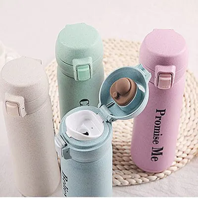 Eco Friendly Wheat Straw Stainless Steel Bottle