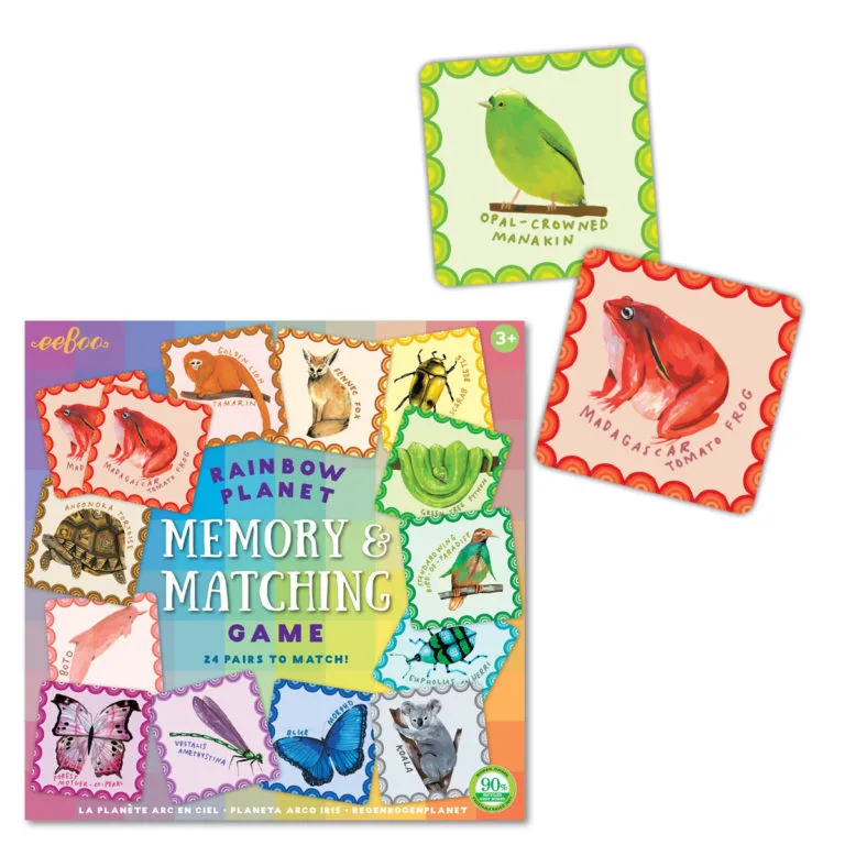 eeBoo Memory Match Game Rainbow Planet