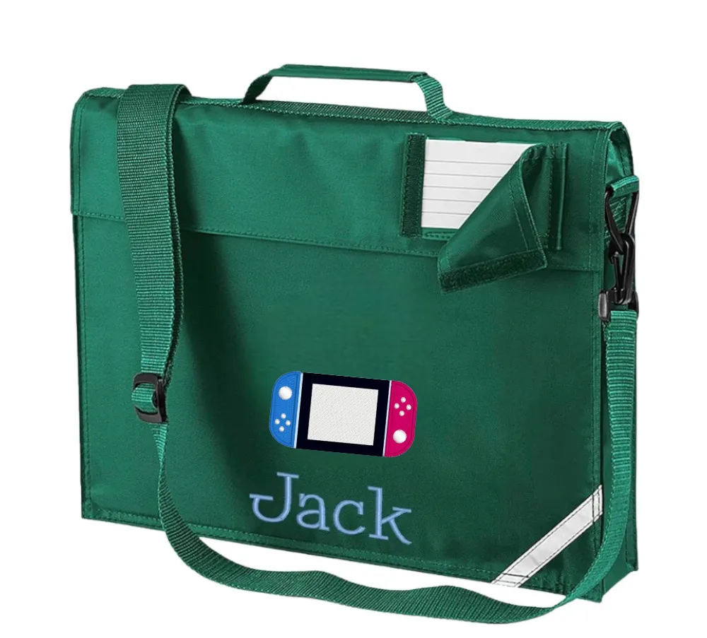 Embroidered Bookbag with strap - Nintendo switch