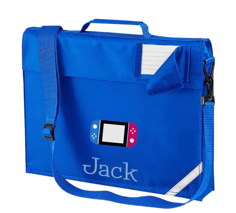 Embroidered Bookbag with strap - Nintendo switch