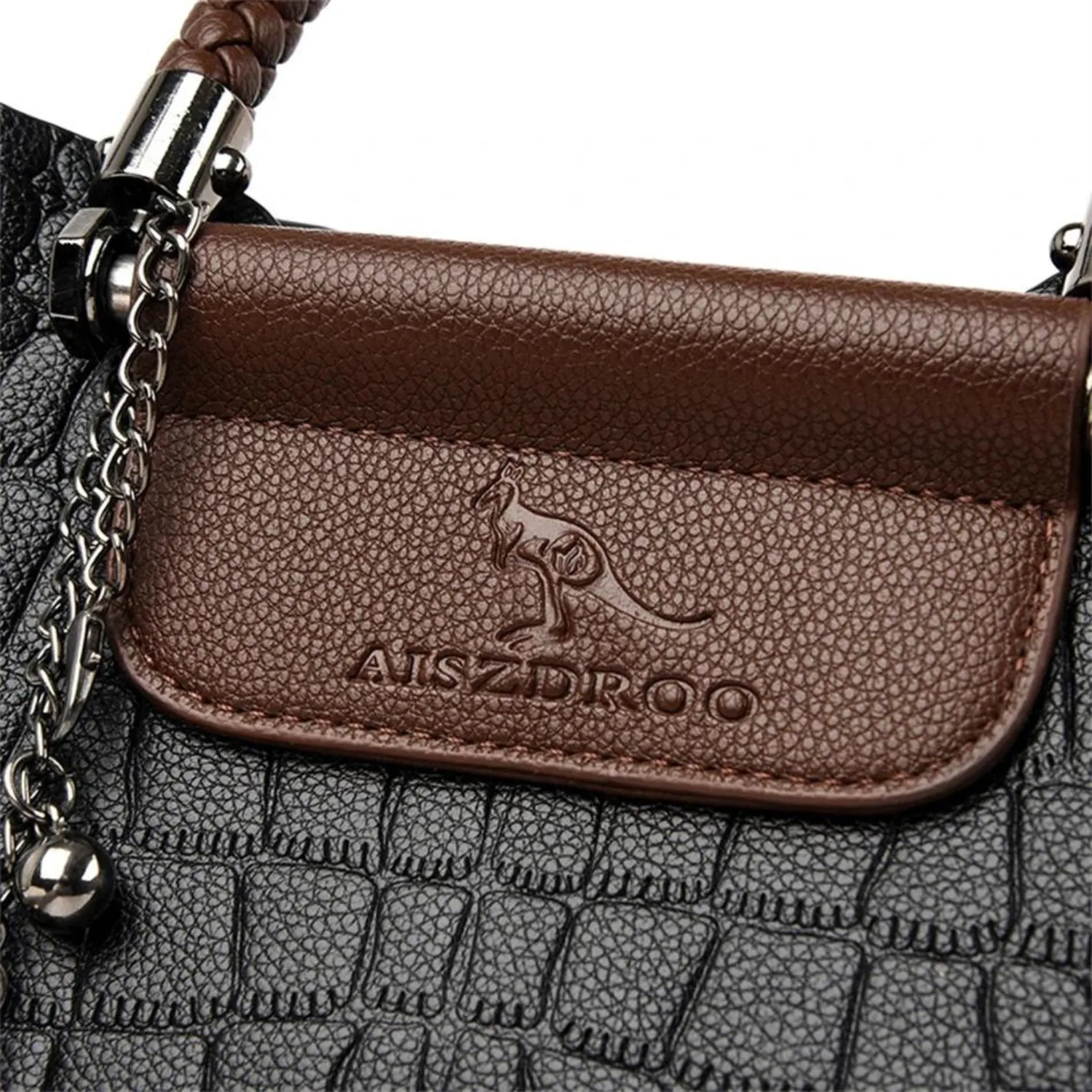Emerald Allure - Triple-Layered Alligator Texture Tote