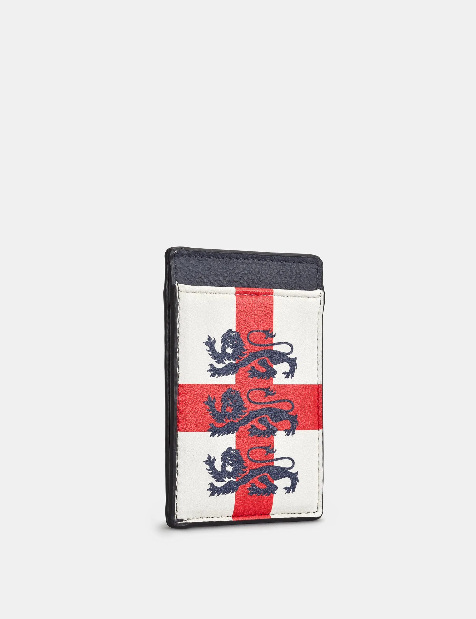England Legends Three Lions Compact Leather Card Holder