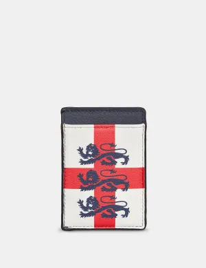 England Legends Three Lions Compact Leather Card Holder
