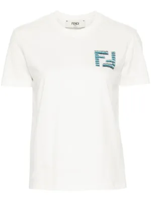 FENDI Iconic FF Motif T-Shirt for Women - Discover Effortless Chic