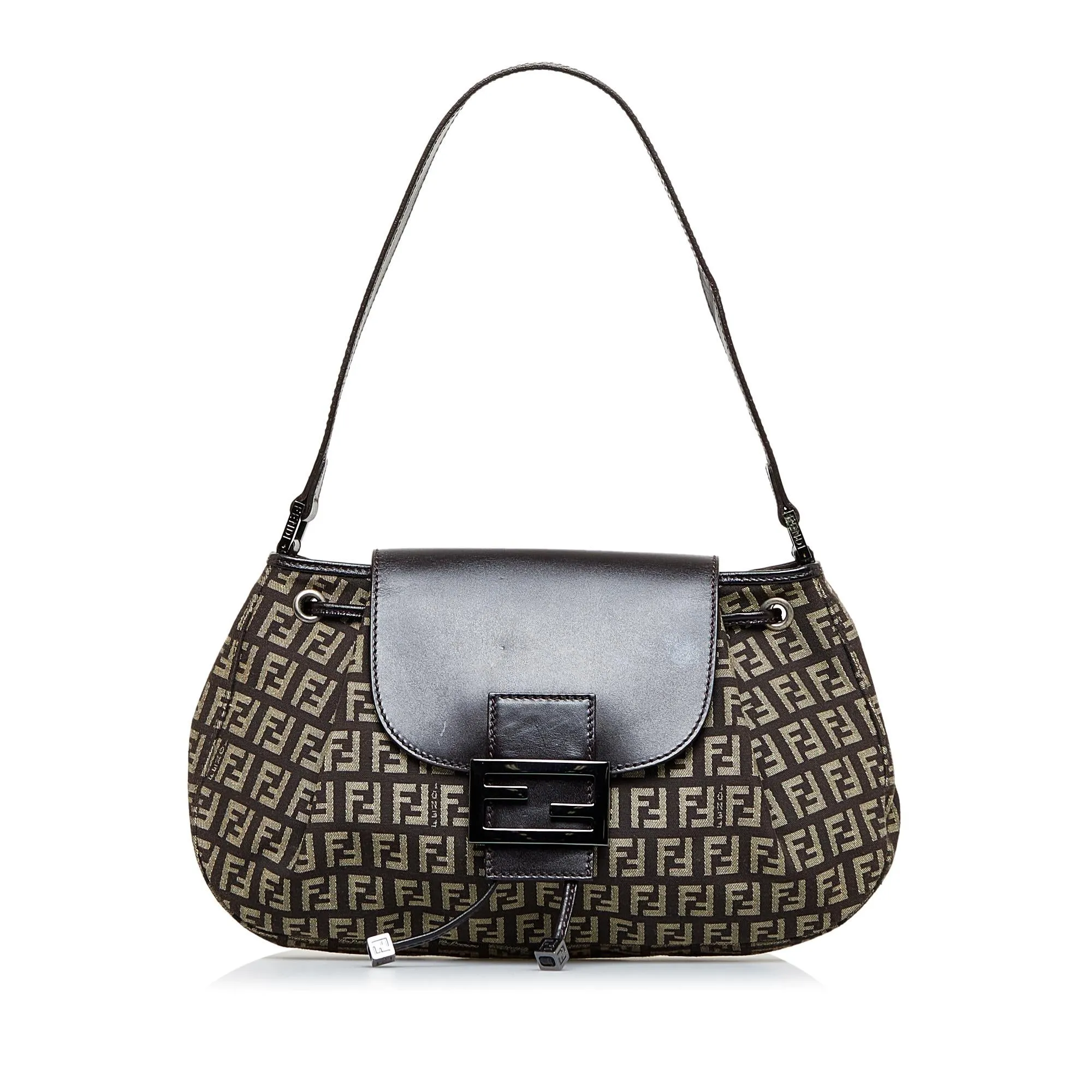 Fendi Zucchino Drawstring Baguette (SHG-dlGIc3)