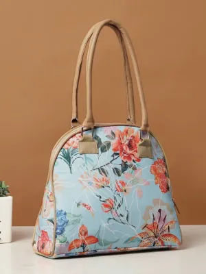 Floral Blue Statement Handbag