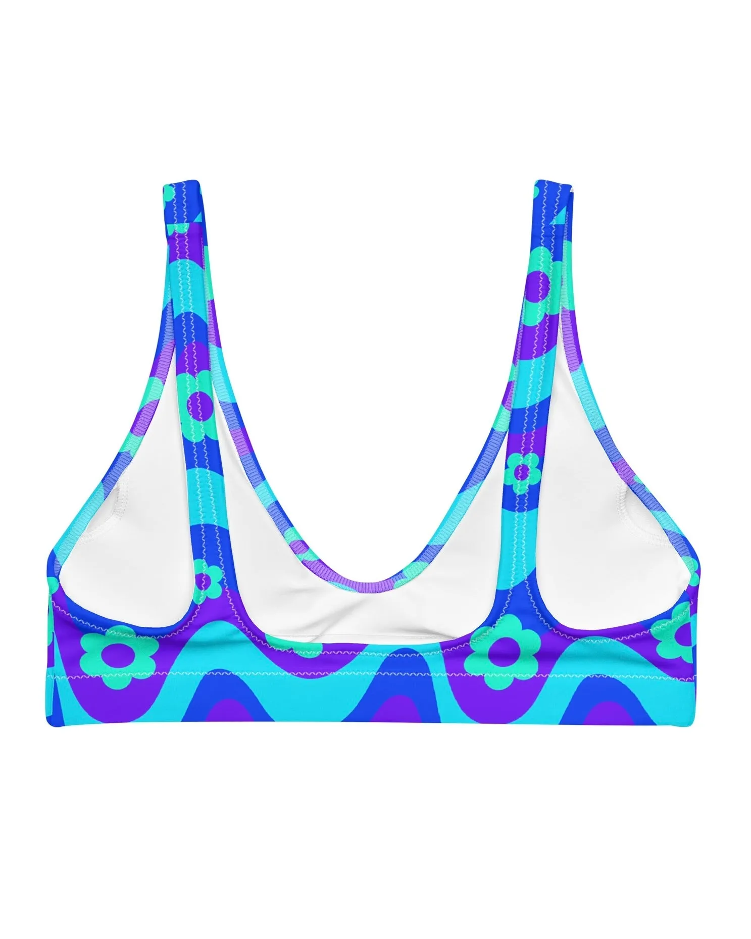 Flower Power Blue Bra Top