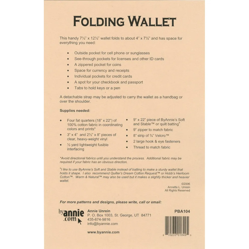 Folding Wallet Pattern