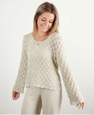 FREE Lacy Linen Blend Sweater Pattern - Fusion Luxurious Yarn