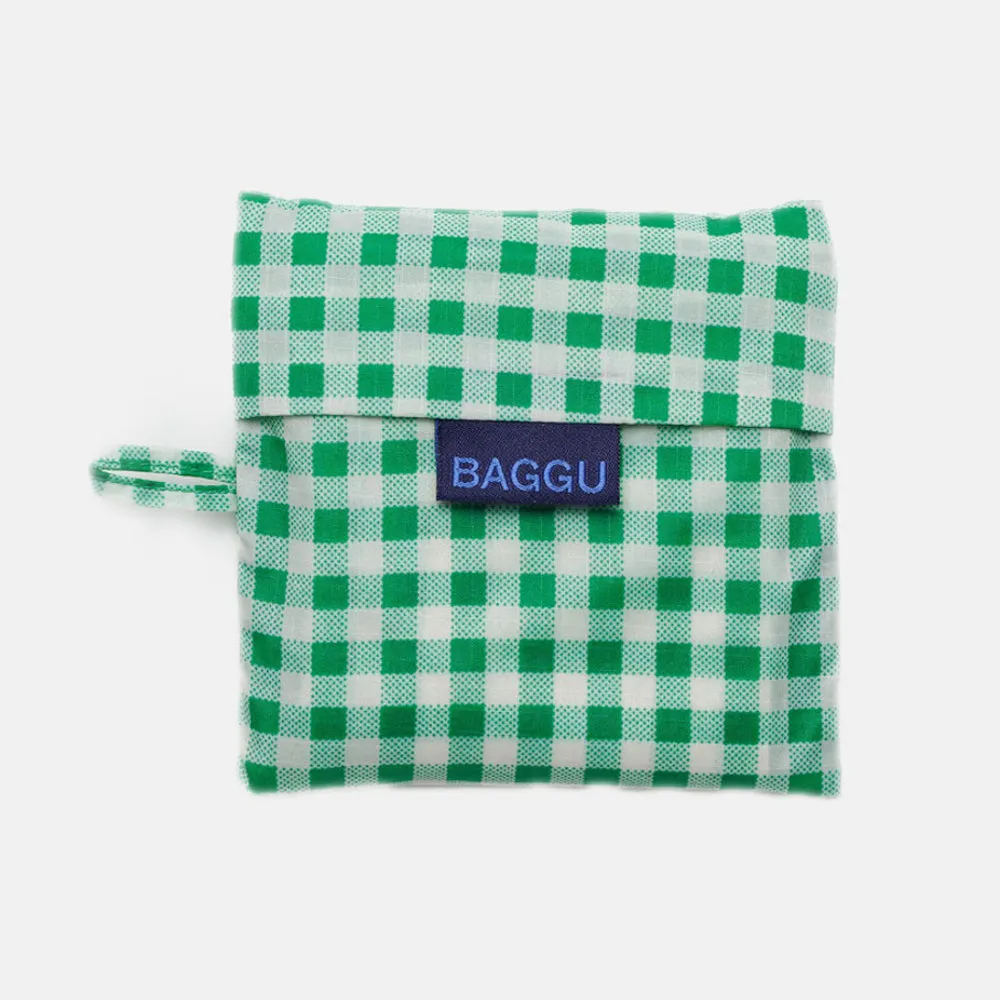 Green Gingham Shopper Bag