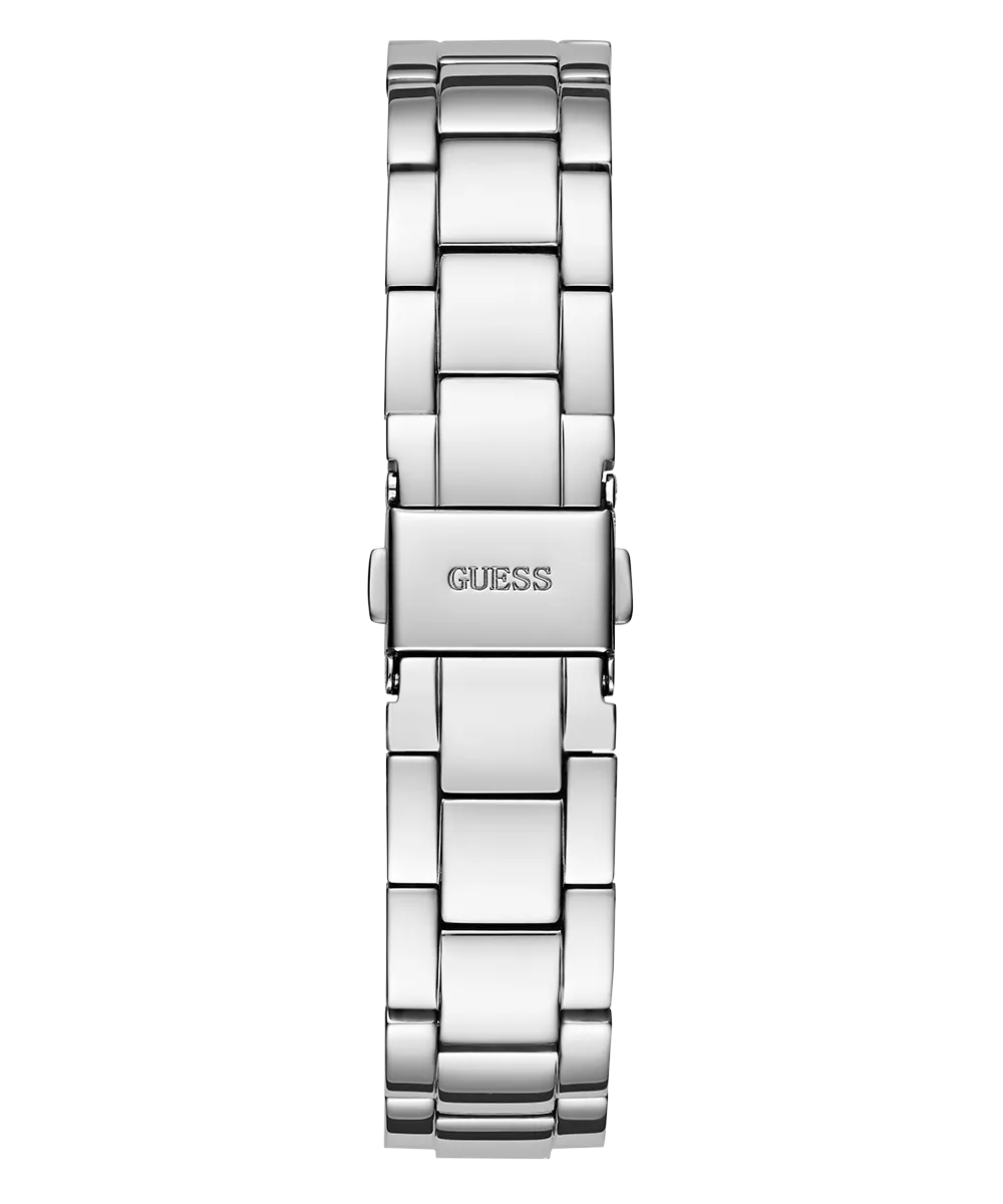 GUESS Ladies Silver Tone Day/Date Watch