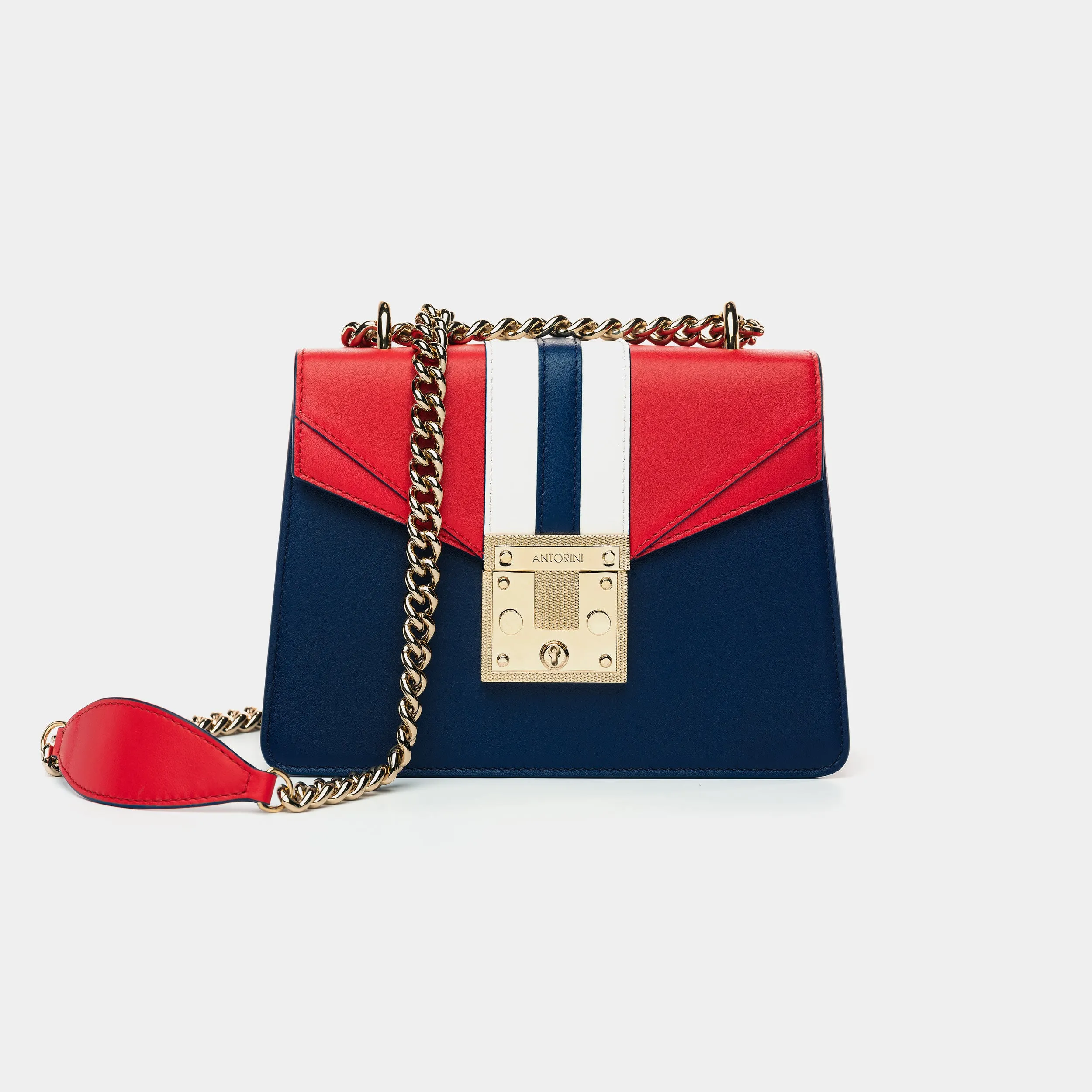 Handbag ANTORINI Chantal, Blue & Red