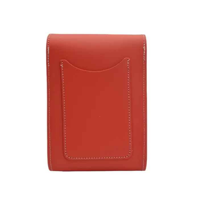 Handmade Leather Festival Phone Bag - Coral