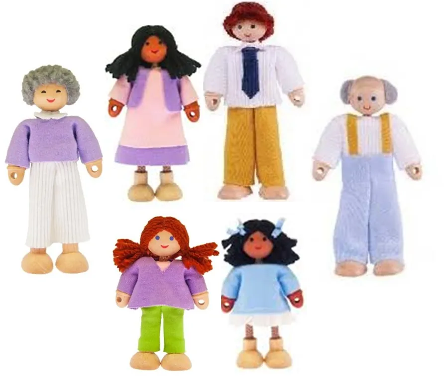 Happy Wooden Dolls - African
