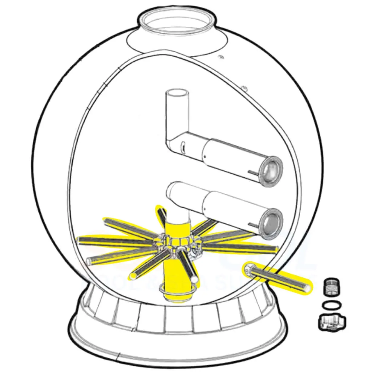 Hayward Lateral Holder Assembly For Pro Series Plus Sand Filters | SX311DA