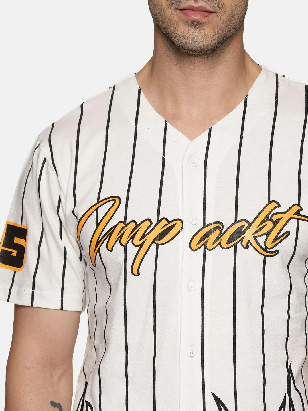 Impackt Men's Baseball Printed Knit Shirt