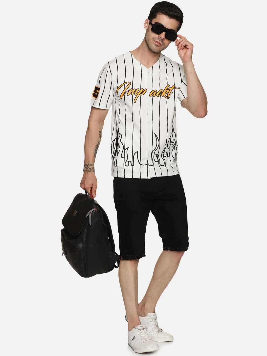 Impackt Men's Baseball Printed Knit Shirt