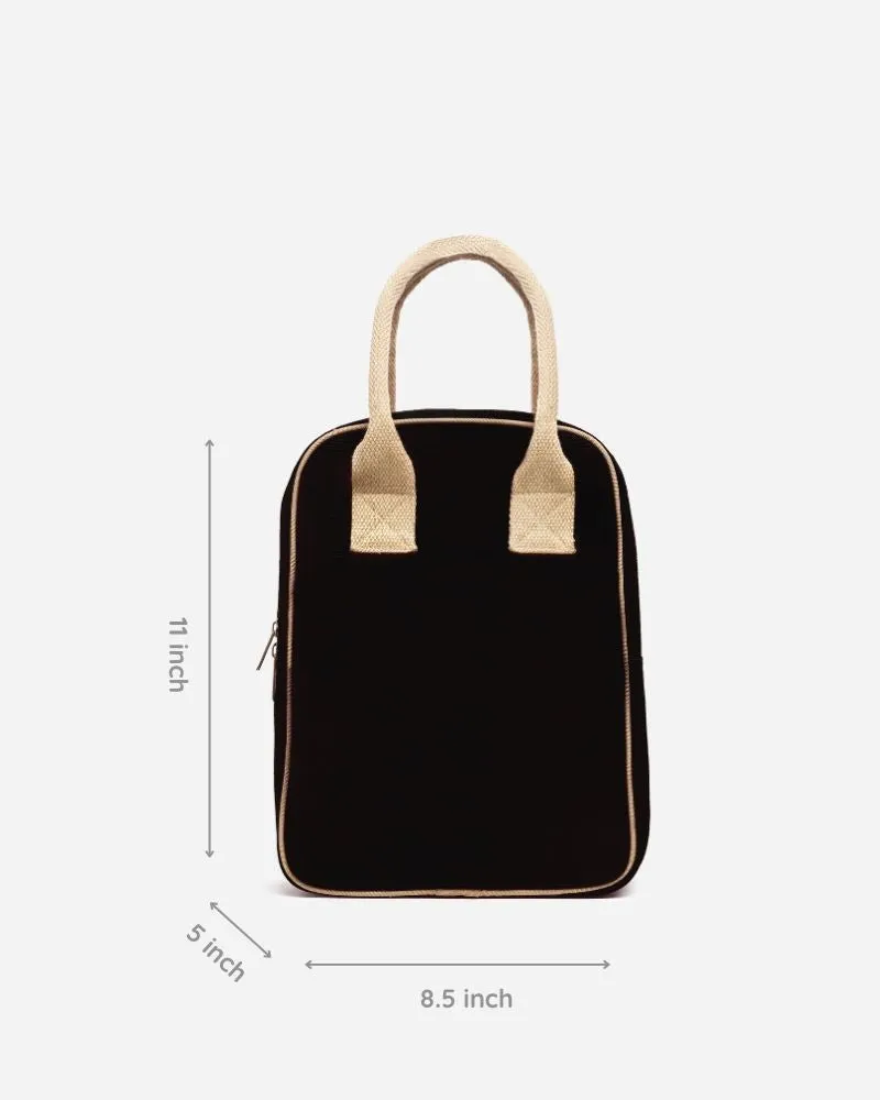 Insulated Lunch Bag (Pack of 2) - Maroon and Black