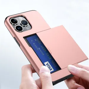 Iphone Slide Card Phone Case 2 In 1 Anti Fall Wallet Case for iPhone 14/15/16