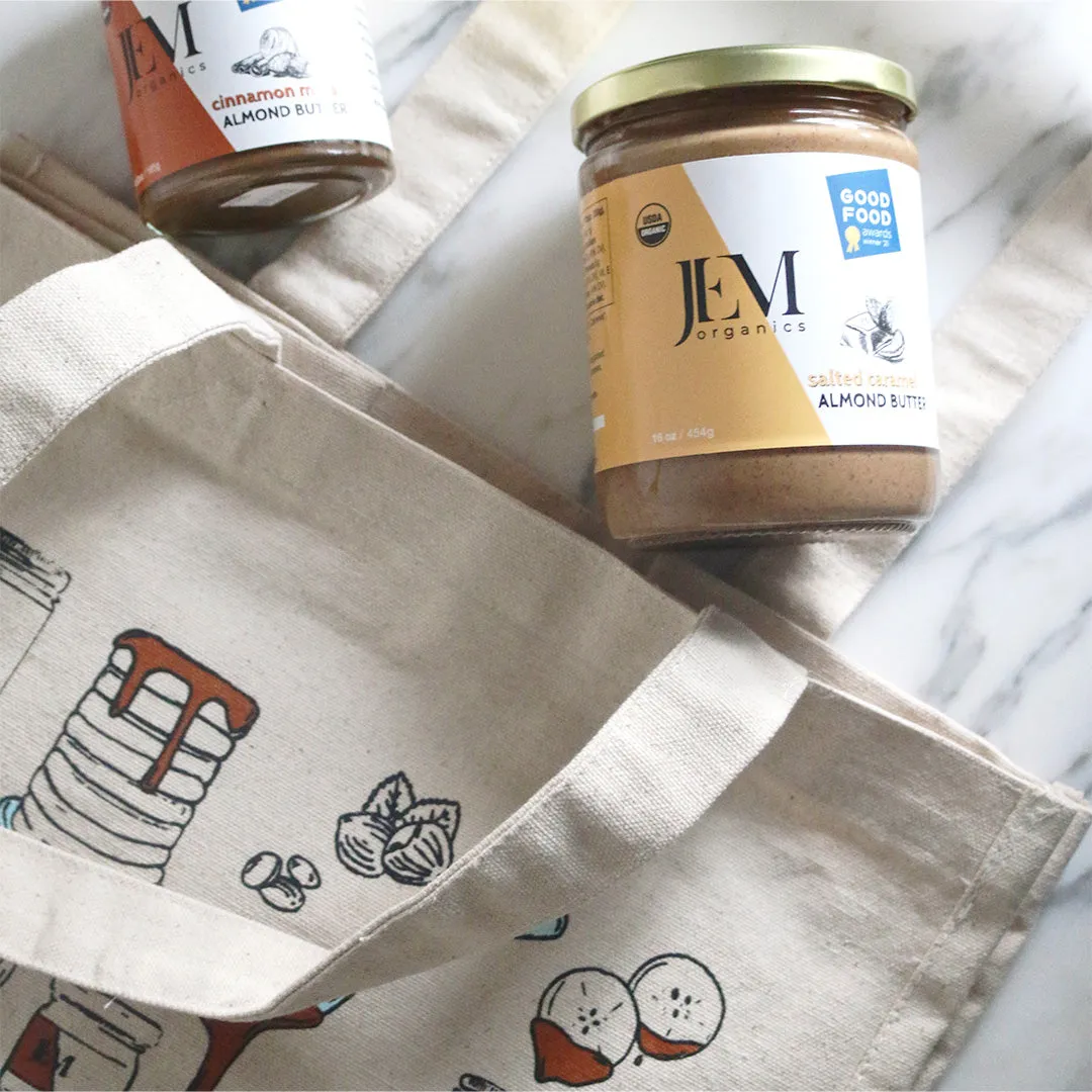 JEM Organics Eco-Friendly Canvas Tote Bag