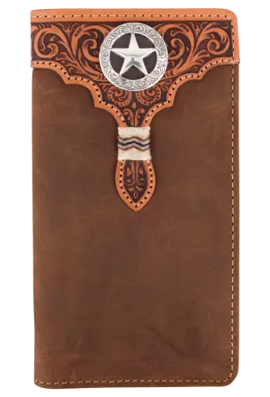 Justin Brown Lone Star Checkbook Wallet