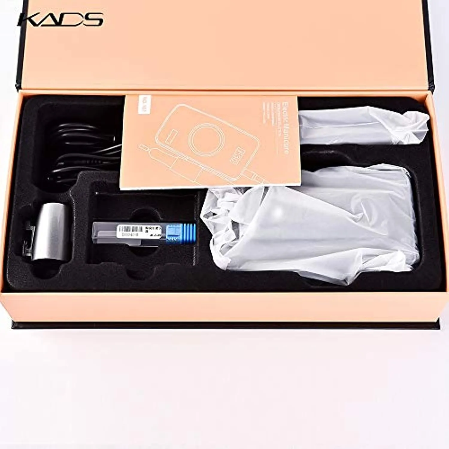 KADS Professional Rechargeable 35000 RPM Nail Drills for acrylic nails machine with Ceramic bits Portable Manicure Pedicure Drill