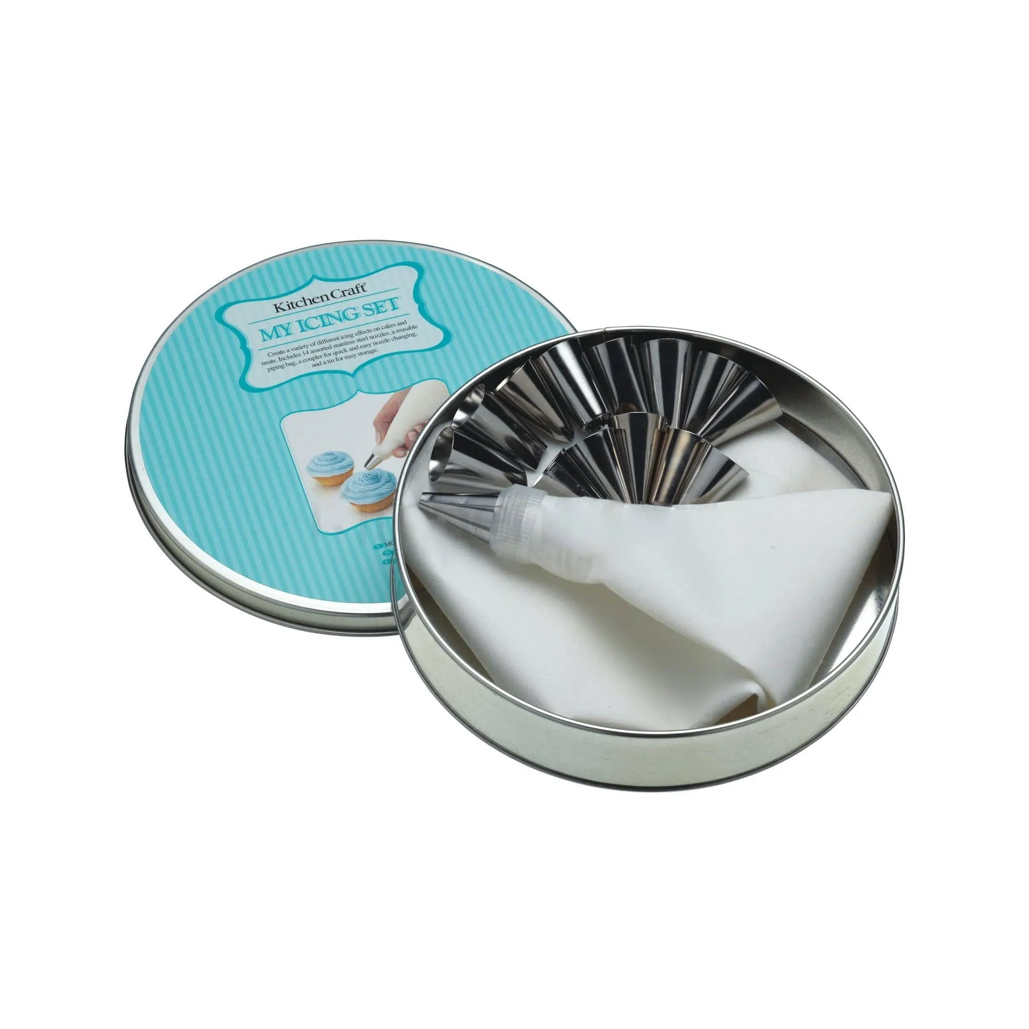 KITCHEN CRAFT SIXTEEN PIECE ICING TIN SET - SDIICESET16 SET STEEL