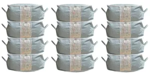 Kuber Industries 12 Piece Non Woven Storage Organiser, Grey