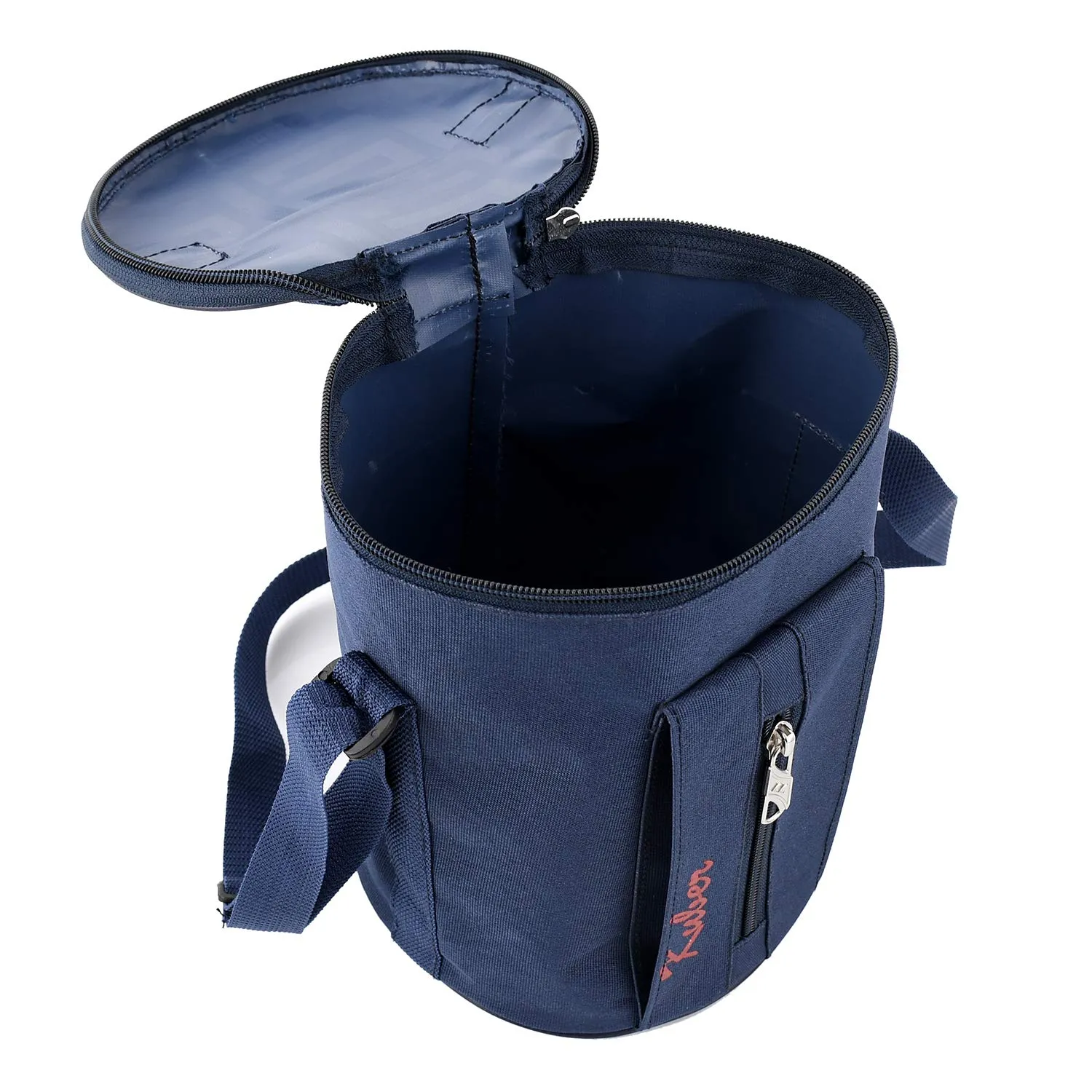 Kuber Industries 2 Pieces Canvas Waterproof Lunch Carry Bag, Suitable for 3 Compartment (Blue) - CTKTC039123