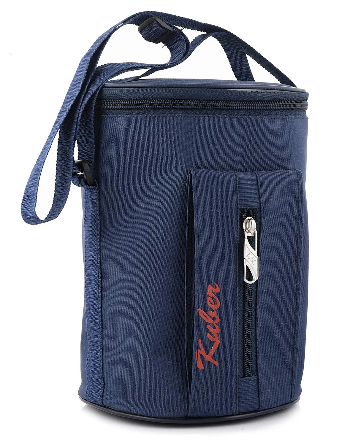 Kuber Industries 2 Pieces Canvas Waterproof Lunch Carry Bag, Suitable for 3 Compartment (Blue) - CTKTC039123