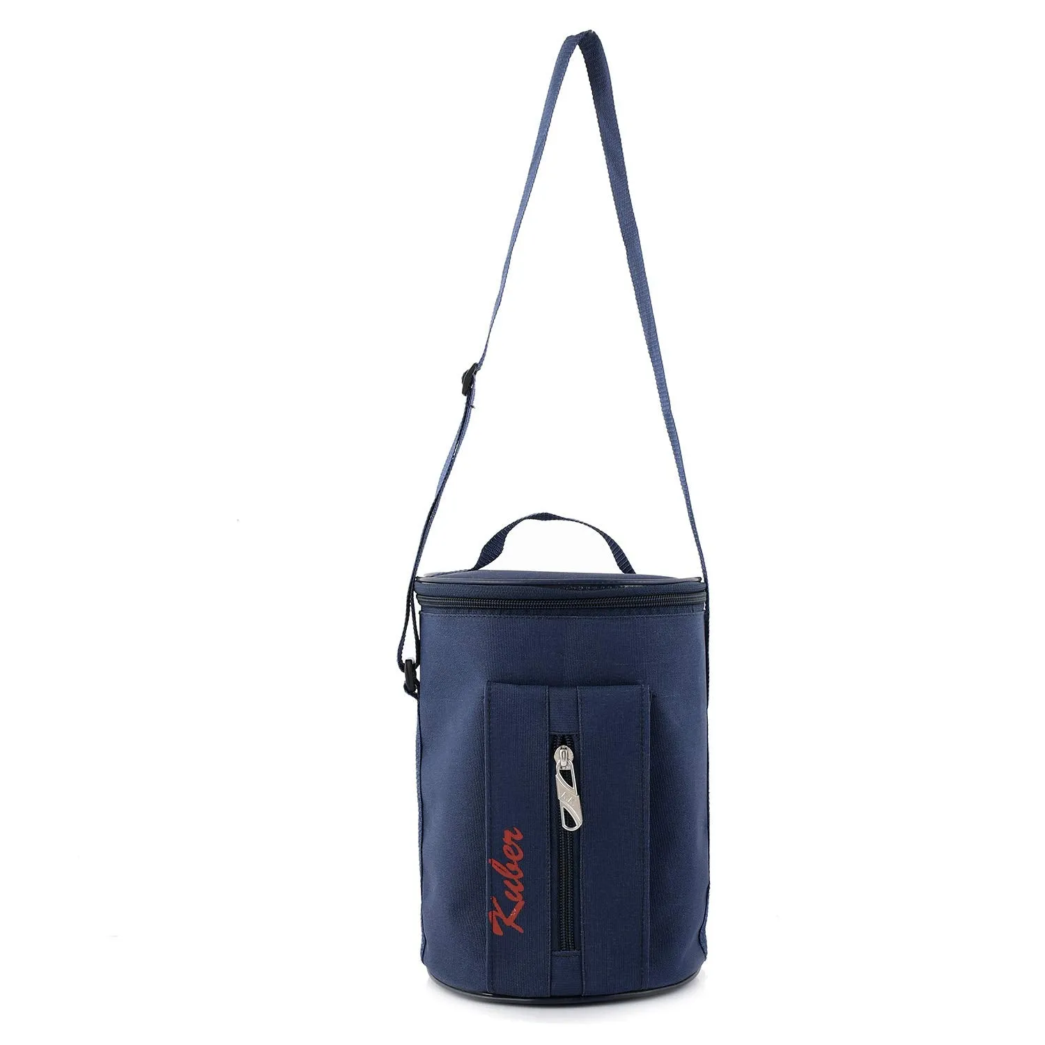 Kuber Industries 2 Pieces Canvas Waterproof Lunch Carry Bag, Suitable for 3 Compartment (Blue) - CTKTC039123