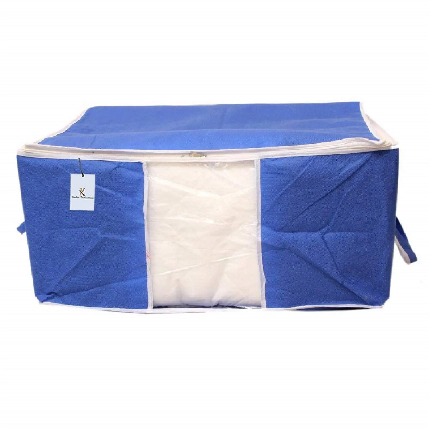 Kuber Industries Underbed Storage Bag, Storage Organiser, Blanket Cover Set of 4 - Royal Blue, Extra Large Size-CTKTC14147
