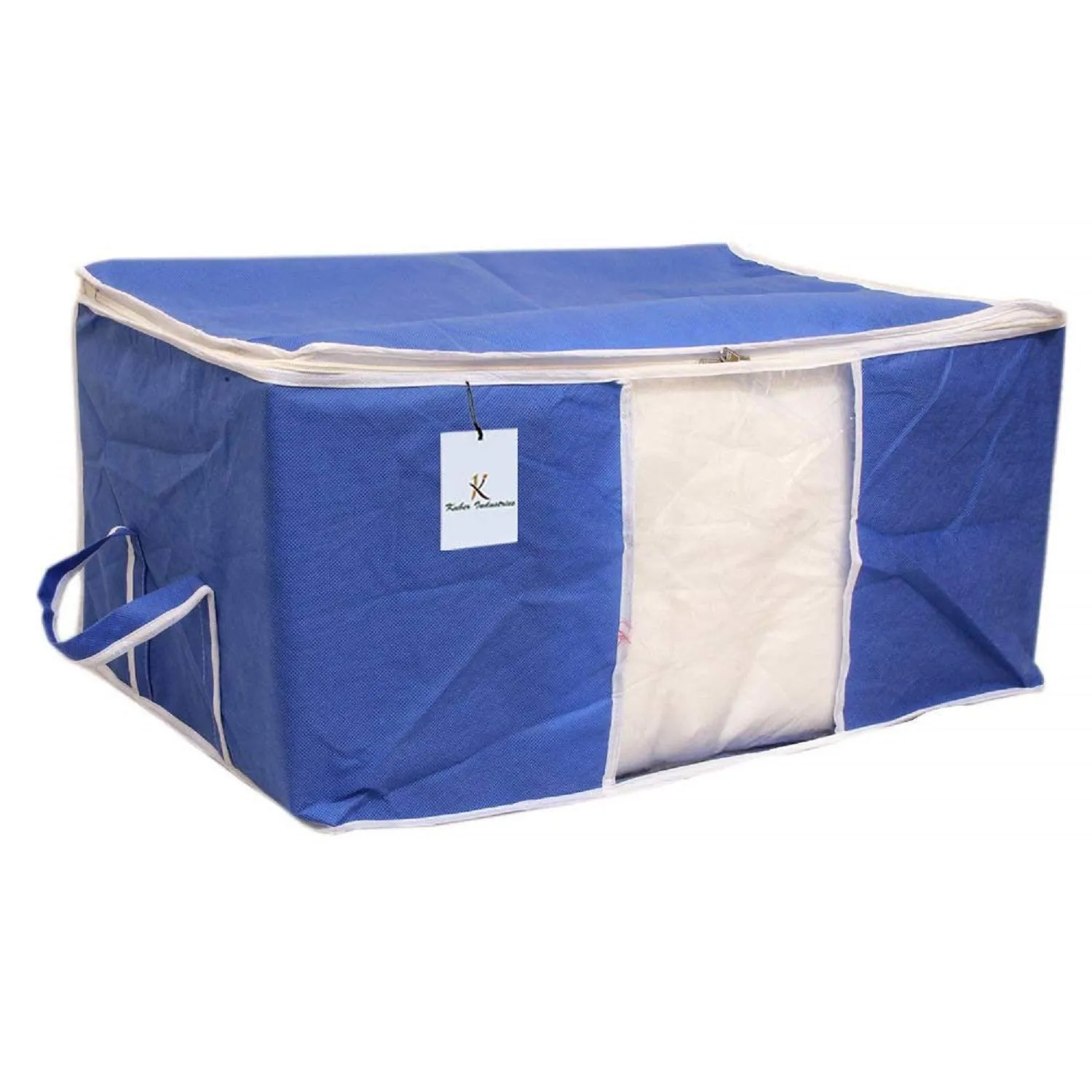 Kuber Industries Underbed Storage Bag, Storage Organiser, Blanket Cover Set of 4 - Royal Blue, Extra Large Size-CTKTC14147