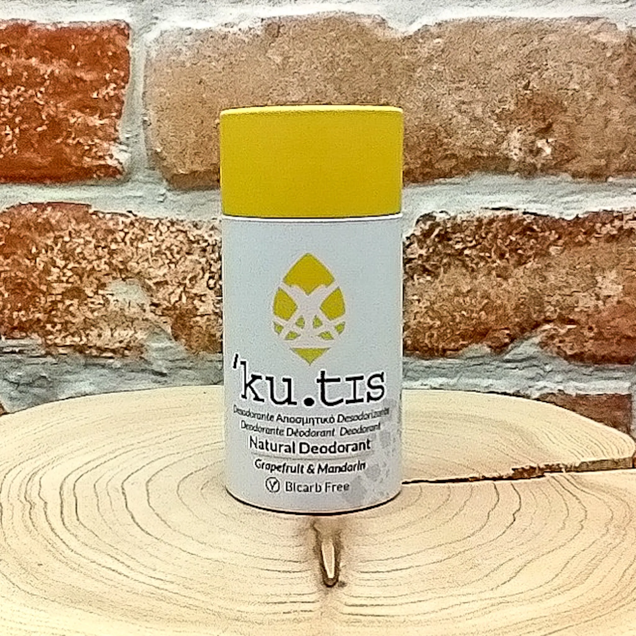Kutis Natural Vegan Deodorant Stick - Grapefruit & Mandarin - Bicarb Free