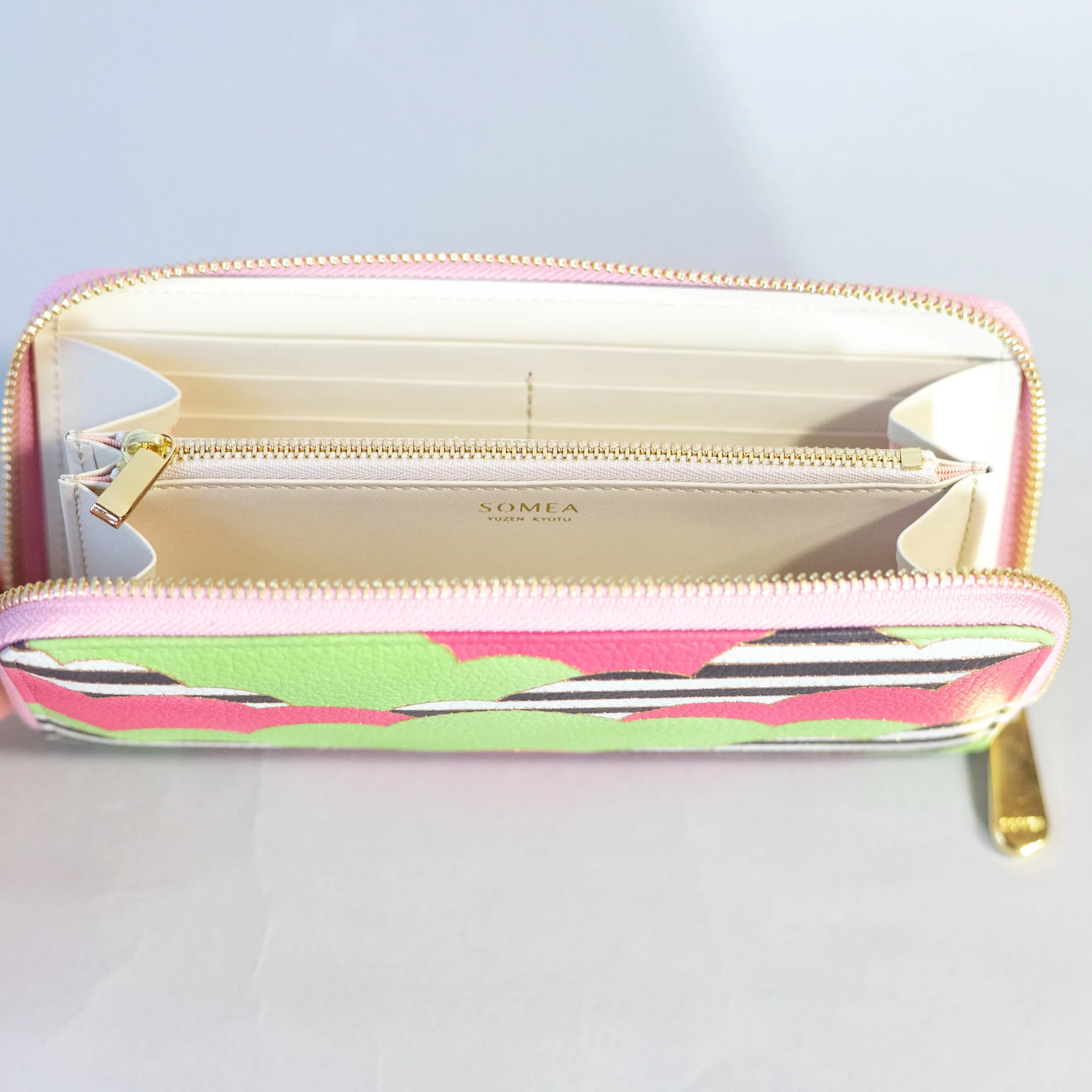 Kyo-Yuzen Leather Long Wallet - 002