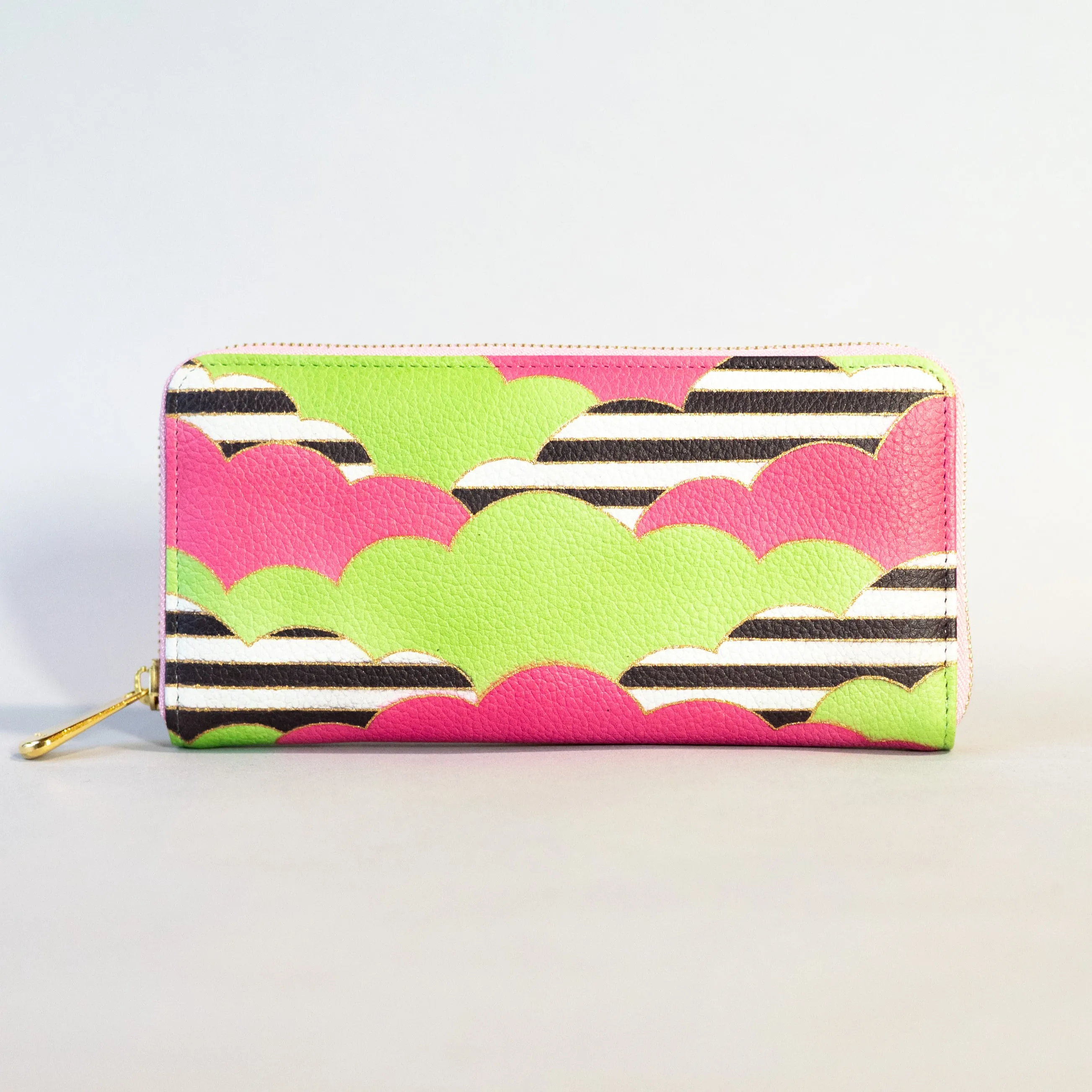 Kyo-Yuzen Leather Long Wallet - 002