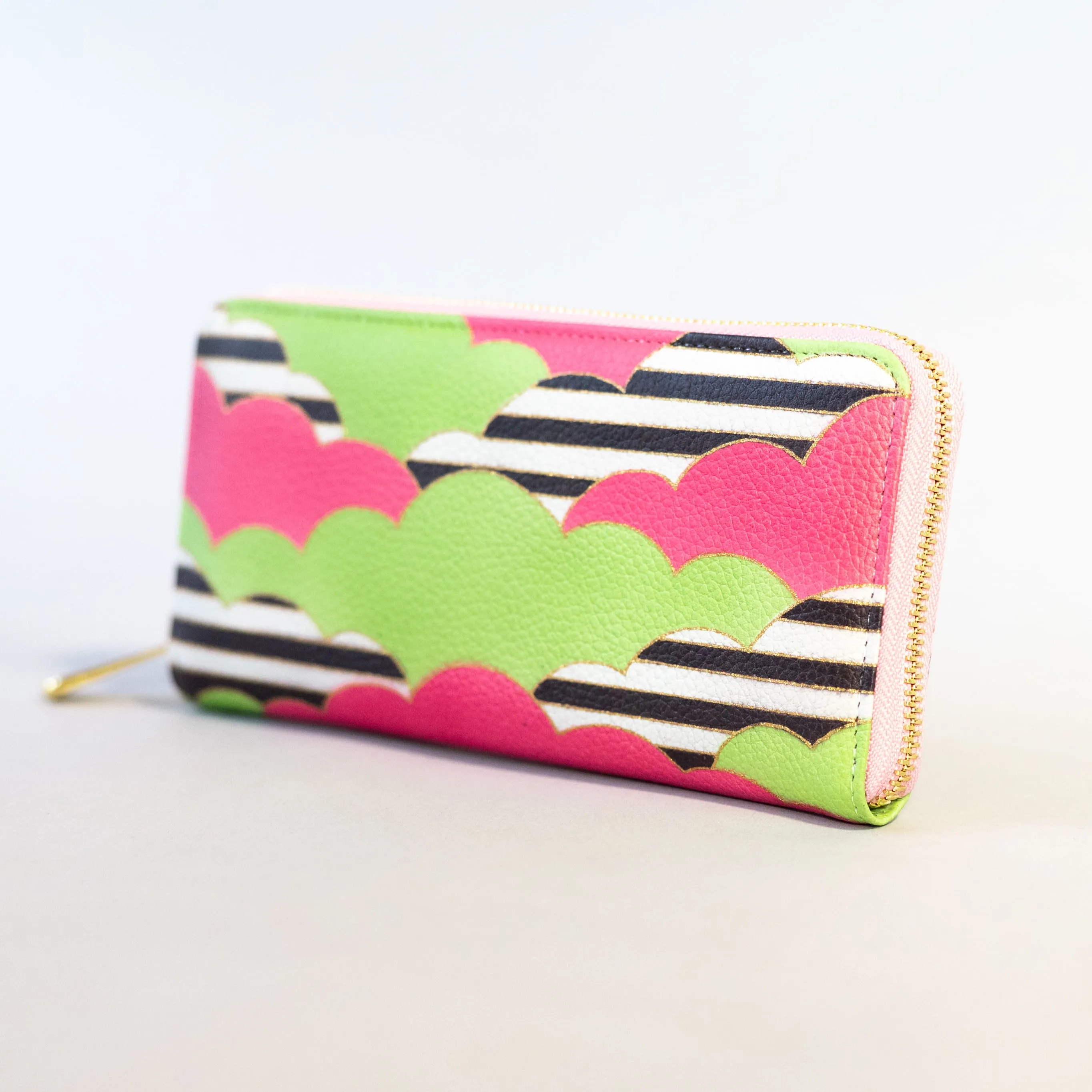 Kyo-Yuzen Leather Long Wallet - 002