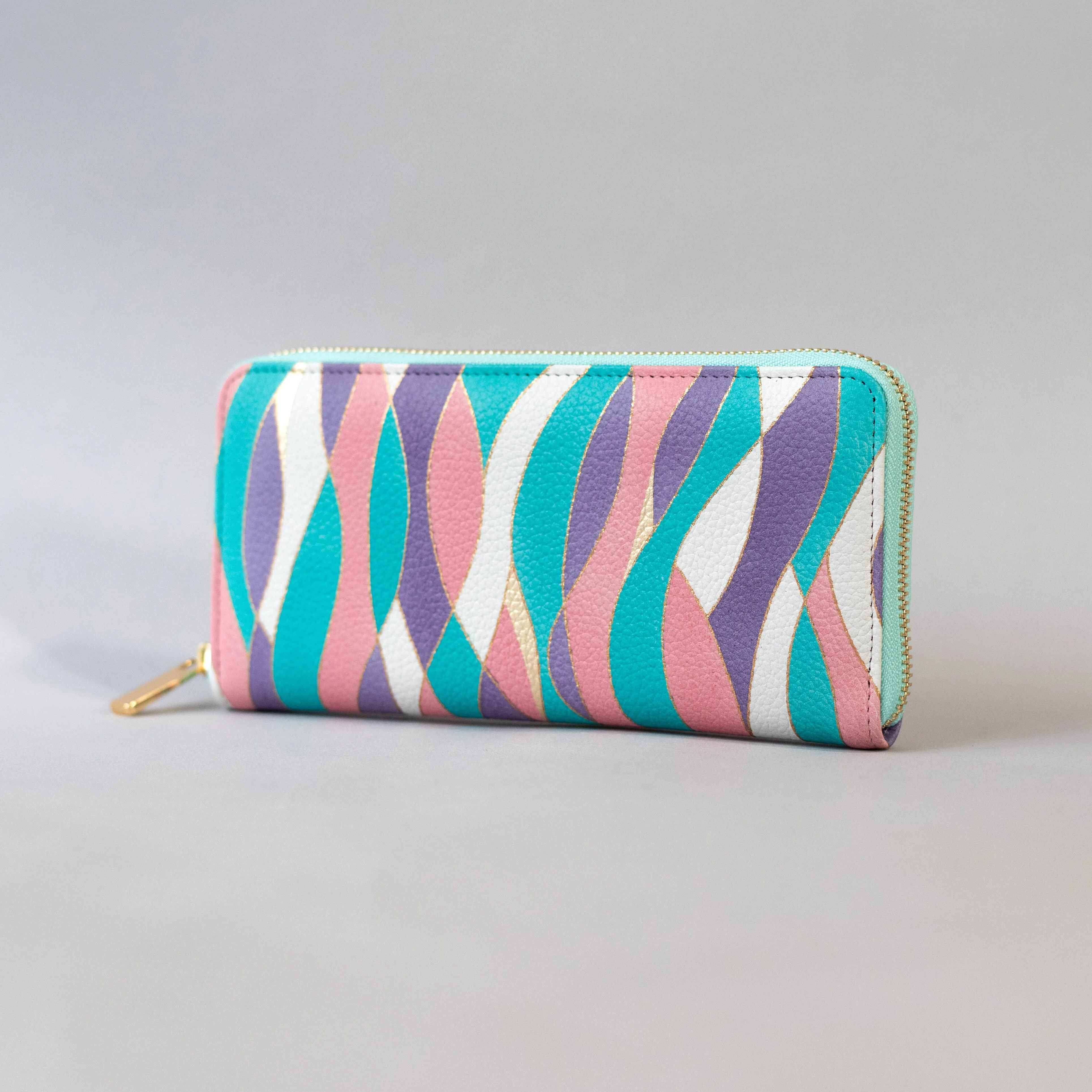 Kyo-Yuzen Leather Long Wallet - 004