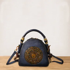 Ladies Embossed Leather Over The Shoulder Handbags Side Bags For Women