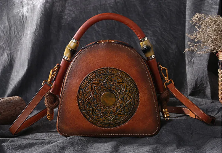 Ladies Embossed Leather Over The Shoulder Handbags Side Bags For Women